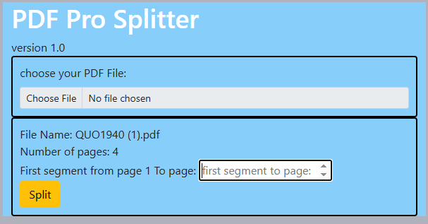 PDF Splitter For Windows